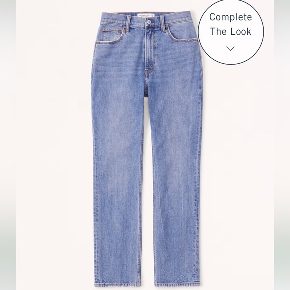 Abercrombie & Fitch Denim - Abercrombie & Fitch Curve Love Ultra High Rise Ankle Straight Jean